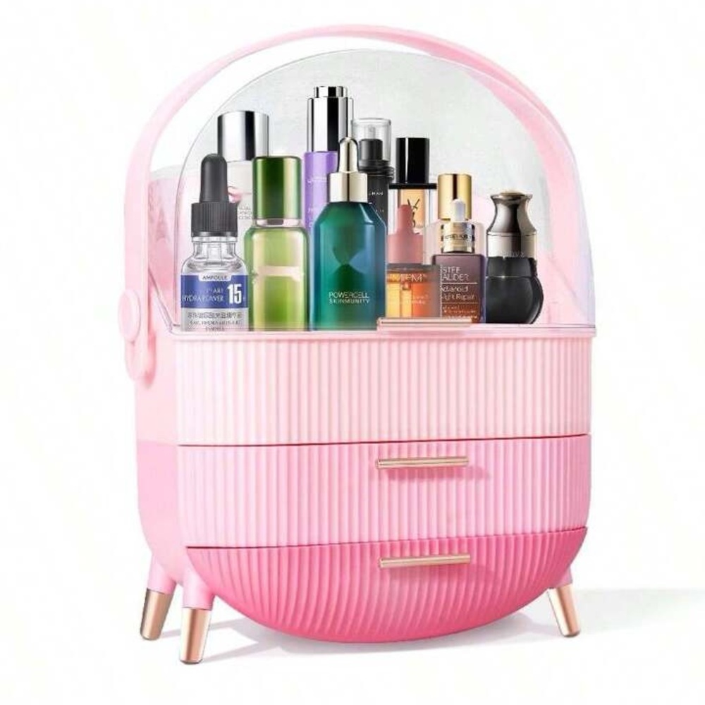 New Pink Retro Style Makeup Organizer